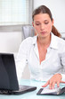 Secretary with calendar