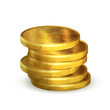 Vector: Stacks of gold coins, old-style isolated Stacks of gold coins, old-style isolated