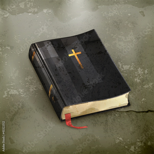 Vector: Bible, old-style Bible, old-style