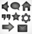 Jeans fabric style web icons