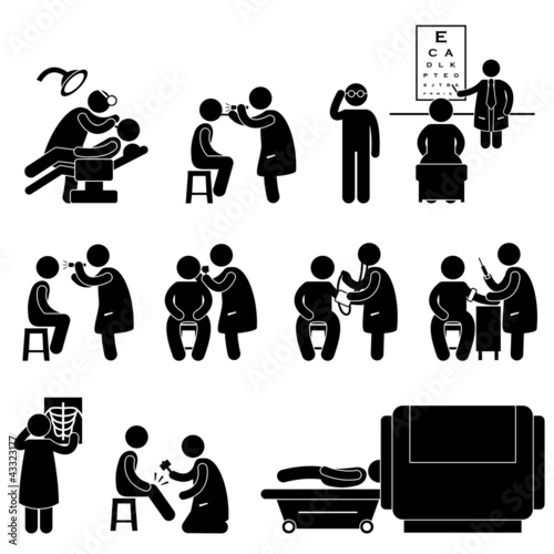 Vector: Health Medical Body Check Up Examination Test Health Medical Body Check Up Examination Test