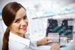 Business person working on computer