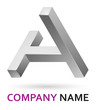 Vector: 3d logo design element - letter A 3d logo design element - letter A