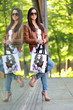 Junge Frau mit Shoppingbags