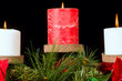 Christmas candle display