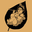 Vector: Krishna is a little Krishna is a little