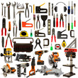 Tools Isolated on a White Background