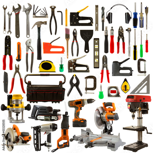 Photo: Tools Isolated on a White Background Tools Isolated on a White Background