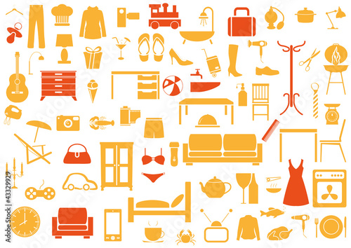 Vektor: Accessoires Symbole Accessoires Symbole