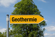 Foto: Pfeil mit Baum GEOTHERMIE Pfeil mit Baum GEOTHERMIE