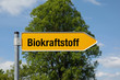 Pfeil mit Baum BIOKRAFTSTOFF