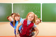 happy schoolchildren