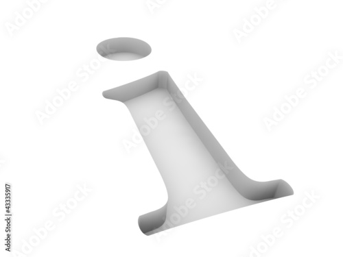 Illustration: Info Symbol vertieft Info Symbol vertieft