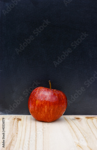 Photo: Back to school apple chalkboard copy-space Back to school apple chalkboard copy-space