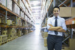 Manager standing in warehouse