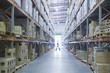 Manager walking in warehouse