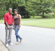 African American couple standing outdoors