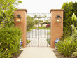 Iron gate and pillars