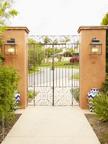 Photo: Iron gate and pillars Iron gate and pillars