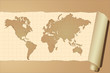 Illustration: Vintage World Map Vintage World Map