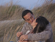 Hispanic couple getting engaged