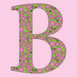 Flower Alphabet Font Vector Illustration