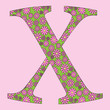 Flower Alphabet Font Vector Illustration