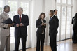 Business people talking together