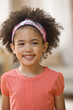 Smiling mixed race girl