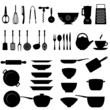 Kitchen utensil icon set
