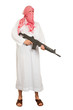 Arab adult with a machine gun, terrorist
