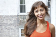 Smiling mixed race woman 
