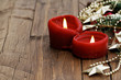 Photo: Rote Weihnachtskerzen Rote Weihnachtskerzen