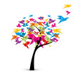 arbre et oiseaux