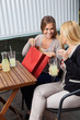 Woman And Mother At Cafe