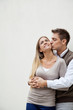 Young Man Kissing Girlfriend