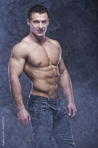 Photo: Good looking bodybuilder posing Good looking bodybuilder posing