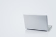 Photo: Laptop isolated on gray background with copy space Laptop isolated on gray background with copy space