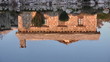 Video: Abstract reflection of stone house on water Abstract reflection of stone house on water