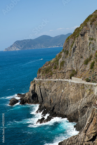 Photo: beautiful coastline in Cinque Terre, Liguria, Italy beautiful coastline in Cinque Terre, Liguria, Italy