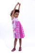 Little South African girl stretching.