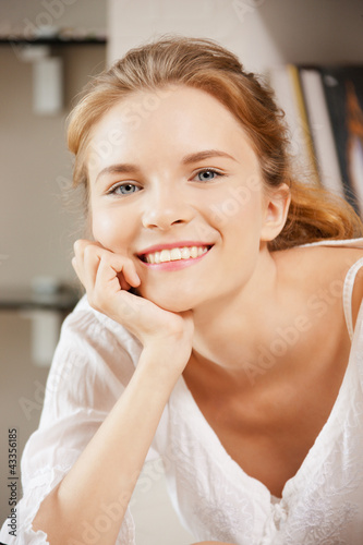 Photo: happy and smiling teenage girl happy and smiling teenage girl