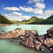 Beautiful mountain landscape with river. Altai, Russia