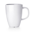 Photo: White cup isolated on white background White cup isolated on white background