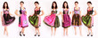 Frau im Dirndl Collage