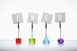Letter cards on place card holders