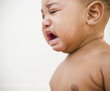 Black baby crying