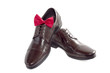 Concept of a fashion for the man - shoes and bow tie