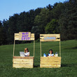 Girls with wi-fi enabled lemonade stand one without