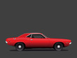 Vektor: red muscle car red muscle car